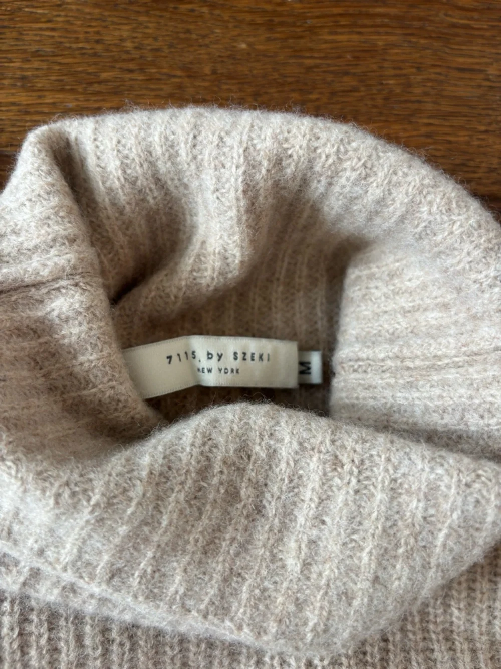 7115 by Szeki Yak and Wool Turtleneck Sweater Wheat Brown - Picture 14 of 15